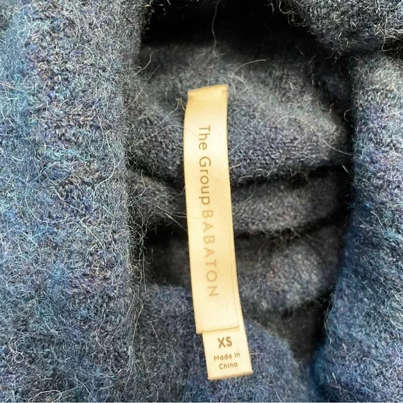 The Group Babaton Aritzia Sweater Plutarch Turtleneck Blue Sz. XS - Picture 6 of 9